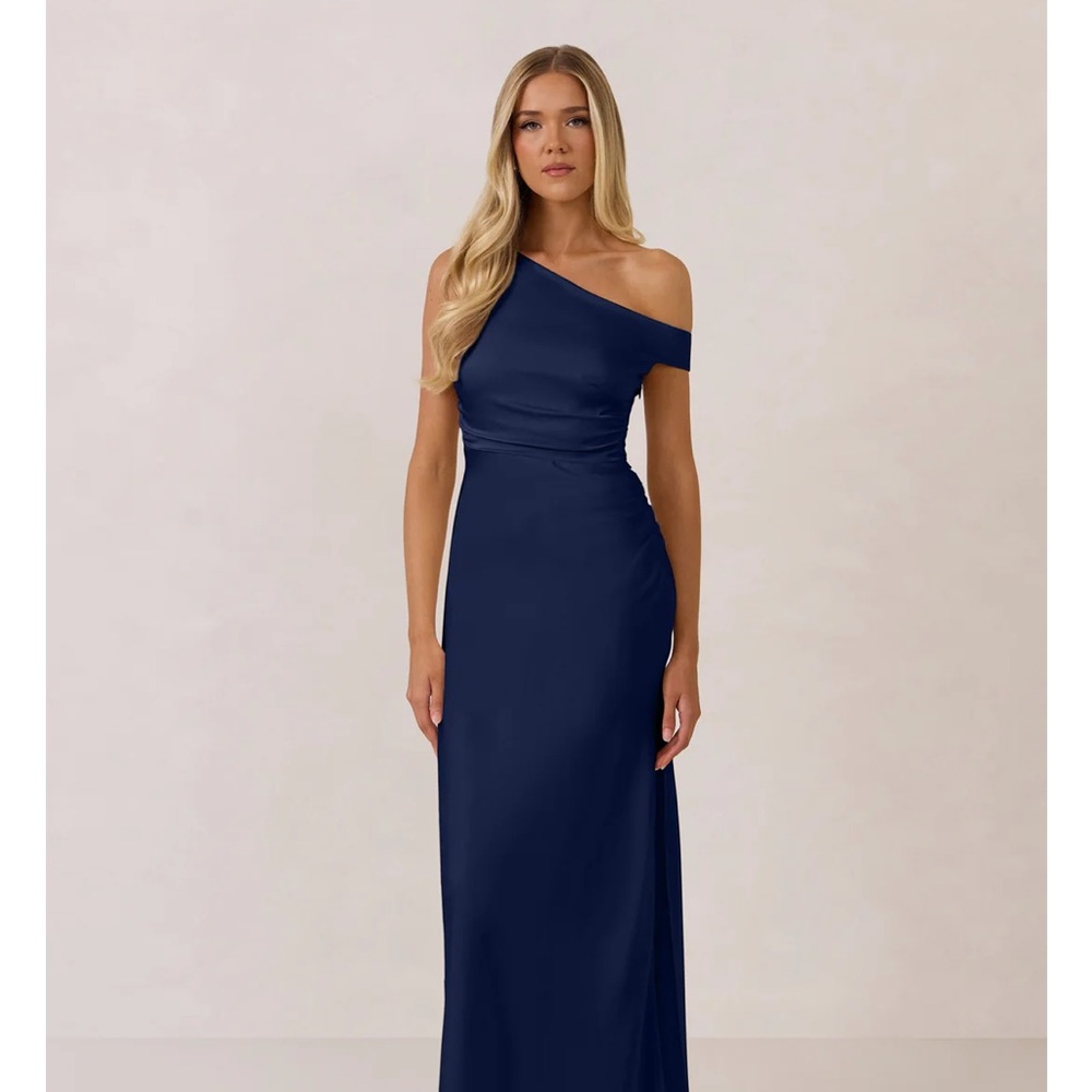 Park & Fifth Navy Satin Maxi Skirt